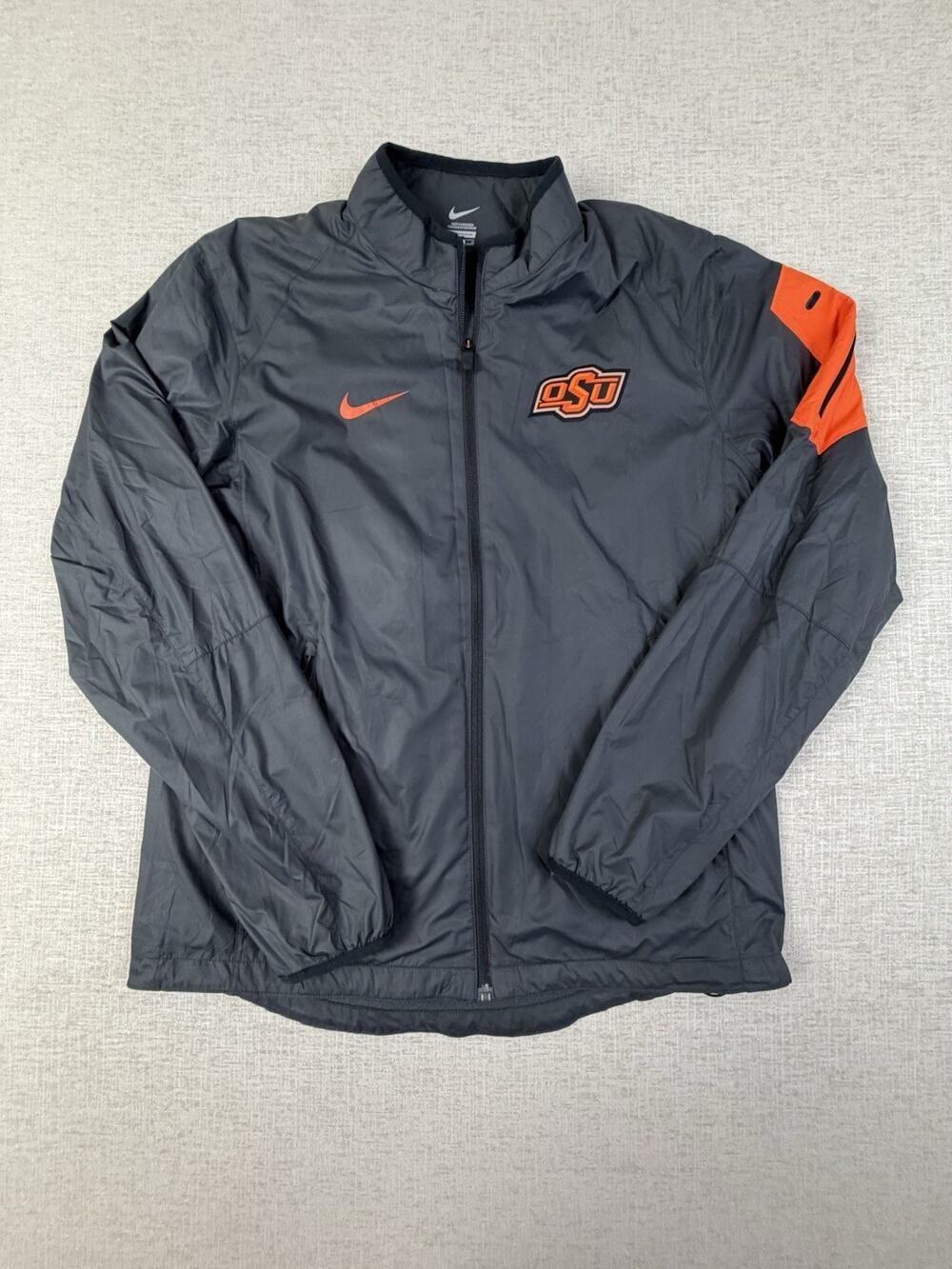 Nike Oklahoma State Cowboys Men’s Medium Full Zip Windbreaker Jacket OSU